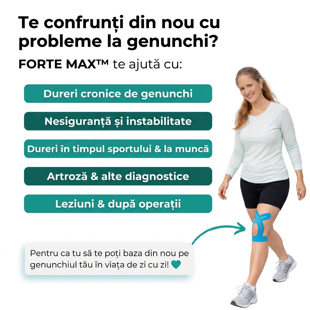 Benzi Kinesio – Stabilitate și Susținere pentru Genunchi